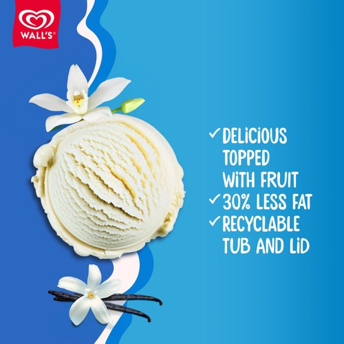 Wall's Soft Scoop Vanilla Light Ice Cream Tub
