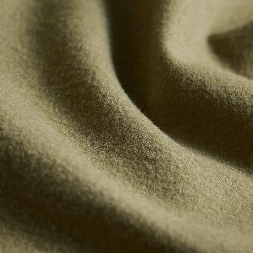 M&S Pure Brushed Cotton Fitted Sheet, Double, Olive