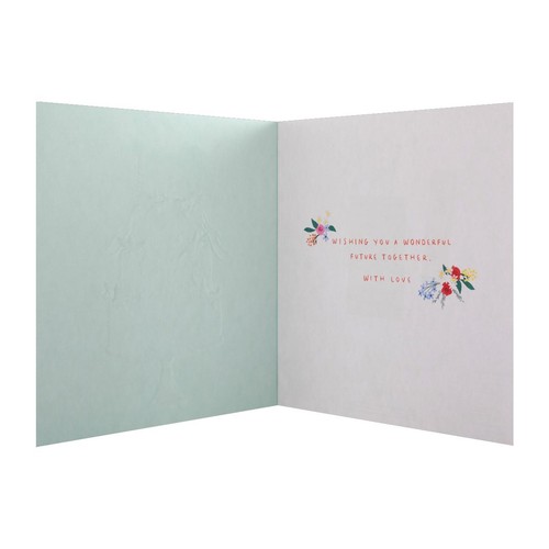 M&S Embossed Wedding Cake Congratulations Card
