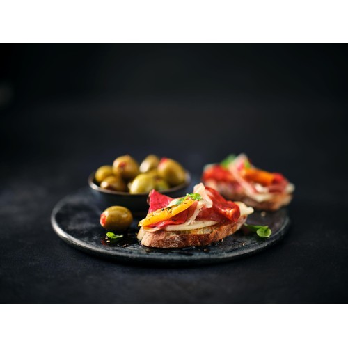 M&S Olives with Garlic, Pimento & Jalapeno