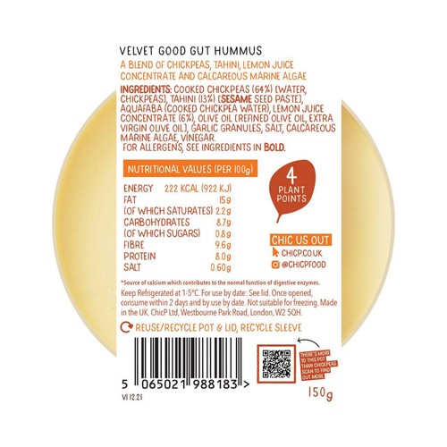 ChicP Velvet Good Gut Hummus