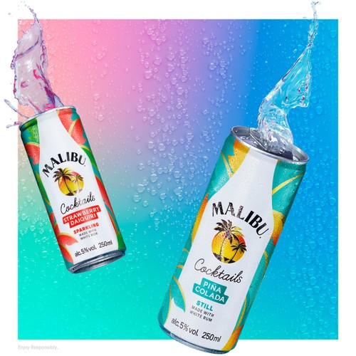 Malibu Pina Colada Cocktail Pre-Mixed Can