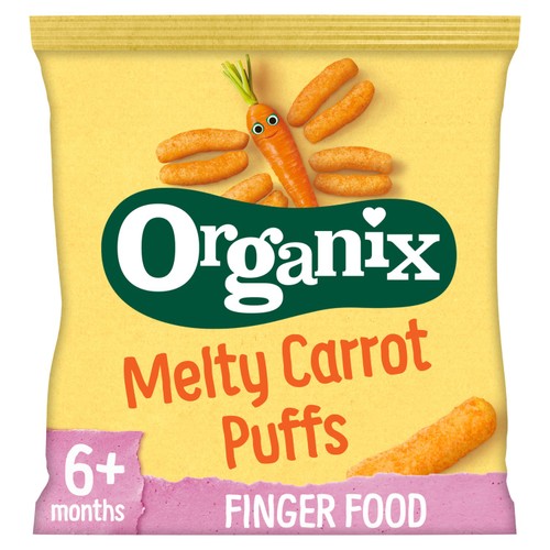 Organix Melty Carrot Puffs Baby Snack 6+ Months