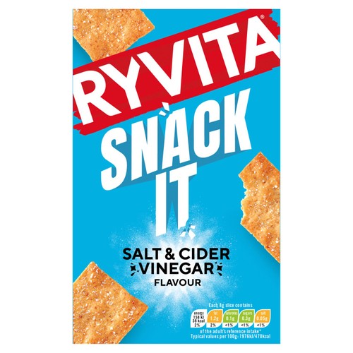 Ryvita Snack It Thins Sea Salt & Cider Vinegar Flatbread Snacks