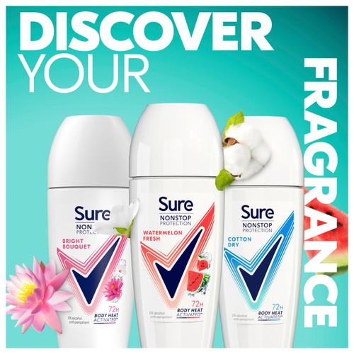 Sure Women 72hr Nonstop Antiperspirant Deodorant Roll On Uplifting & Fresh