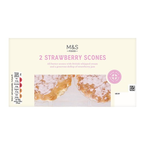 M&S 2 Strawberry Scones