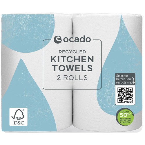 Ocado Kitchen Towels 100% Recycled Paper