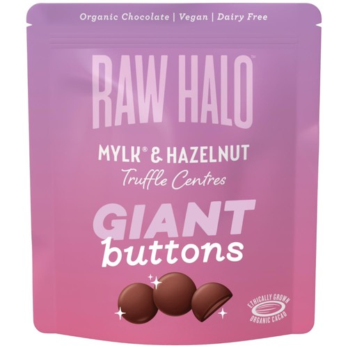 Raw Halo Mylk & Hazelnut Vegan Giant Chocolate Buttons