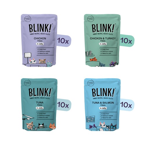 Blink! Blink Chicken & Fish Selection in Jelly Bulk Pack