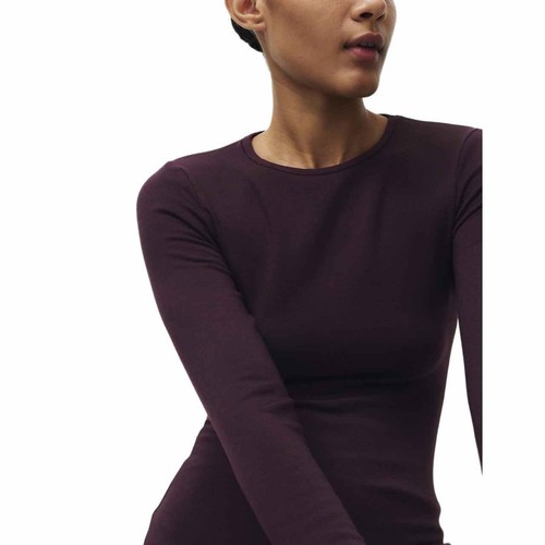 M&S Heatgen Medium Thermal Crew Neck L Dark Aubergine