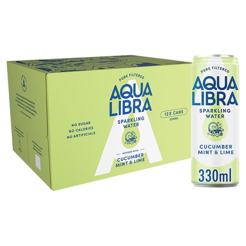 Aqua Libra Cucumber, Mint & Lime Infused Sparkling Water