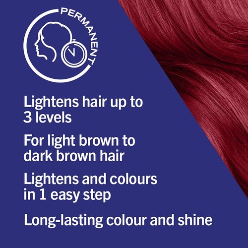 Schwarzkopf LIVE, Long-Lasting Permanent Red Hair Dye Deep Red L75