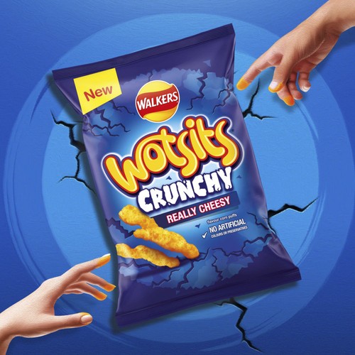 Walkers Wotsits Crunchy Really Cheesy Snacks Crisps 140g