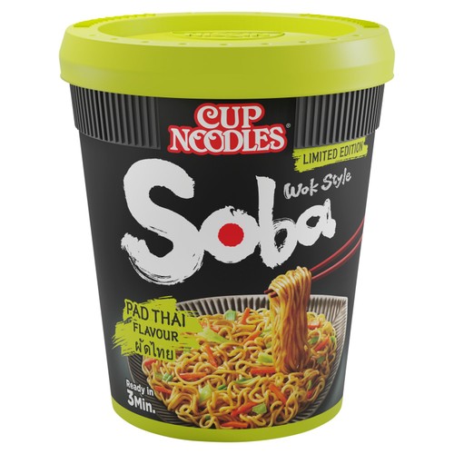 Nissin Soba Pad Thai Instant Wok Style Noodles Pot