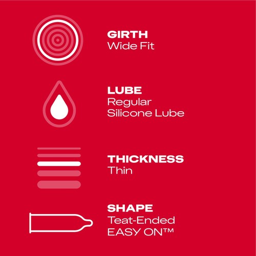 Durex Thin Feel XL Condoms More Sensitivity Wide Fit