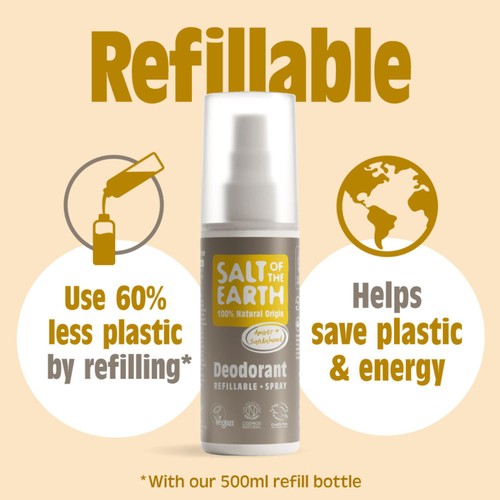 Salt of the Earth Amber & Sandalwood Natural Deodorant Spray 100ml