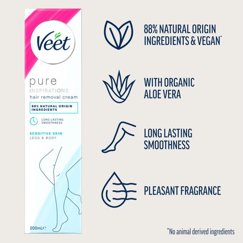 Veet Pure Hair Removal Cream Legs & Body Sensitive
