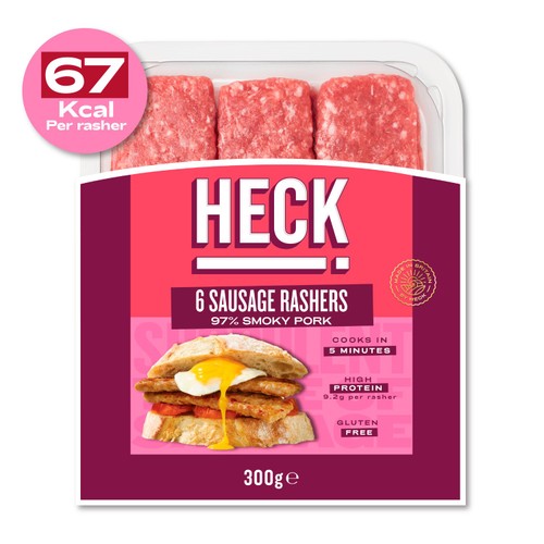 HECK! 97% Smoky Pork Gluten Free Sausage Rashers