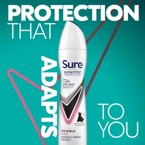Sure Women 72hr Nonstop Protection Invisible Pure Antiperspirant Deodorant