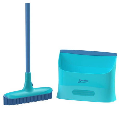 Spontex Catch & Clean Broom Set Dustpan & Brush
