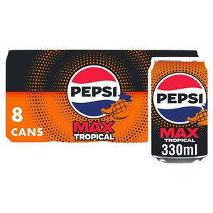 Pepsi 8 x 330ml Max Tropical Cans