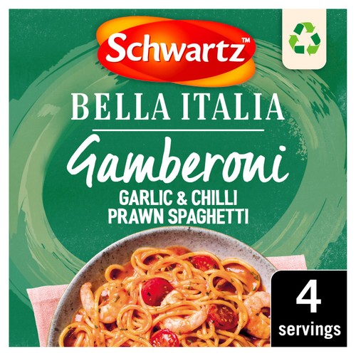 Schwartz X Bella Italia Gamberoni Garlic & Chilli Prawn Spaghetti