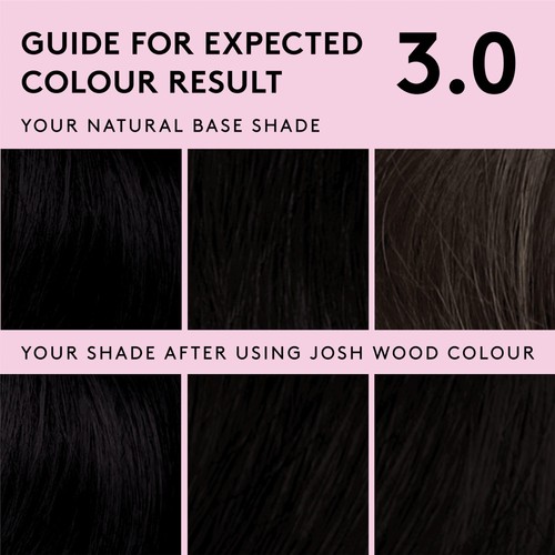 Josh Wood Colour Permanent Hair Colour Kit 3.0 (Natural Black)