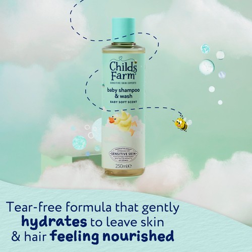 Childs Farm Baby Shampoo & Wash, Baby Soft Scent