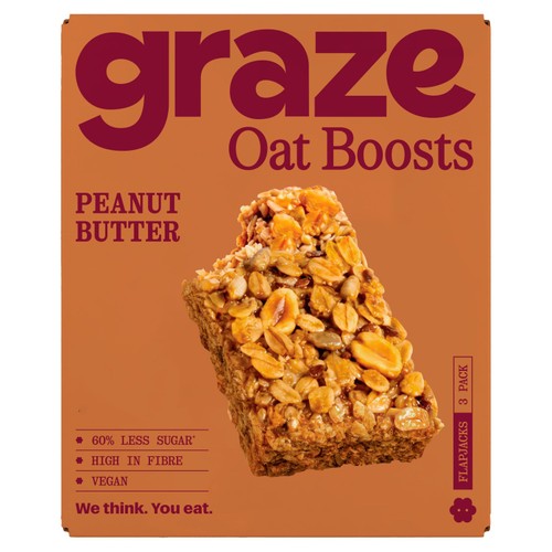 Graze Peanut Butter Oat Boosts Flapjack Snack