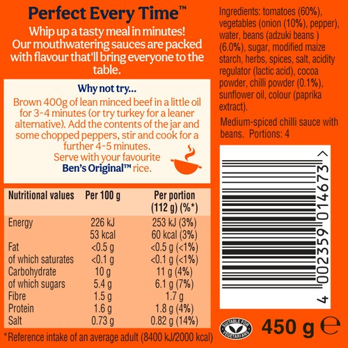 Ben's Original Medium Chilli Con Carne Sauce