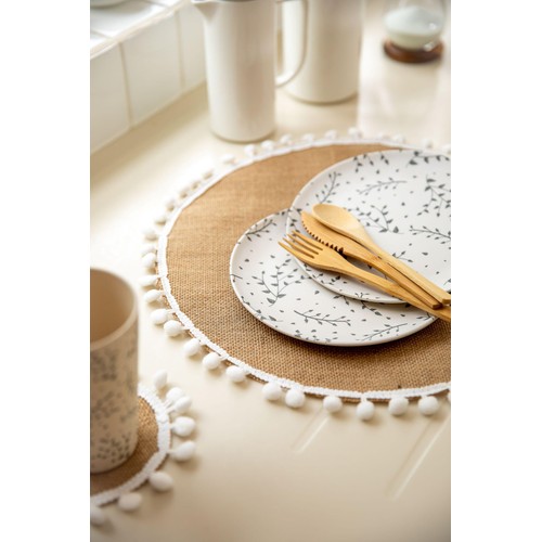Natural Elements Set of 4 Hessian Placemats, Gift tied and tagged