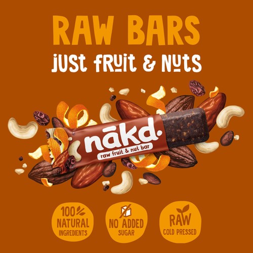 nakd. Cocoa Orange Fruit & Nut Bars Multipack