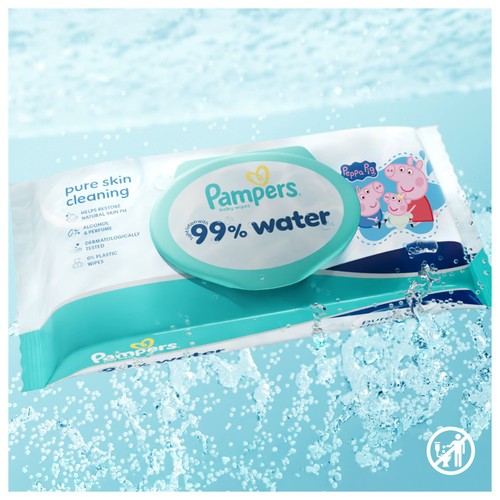 Pampers 99% Water Peppa Pig Wipes