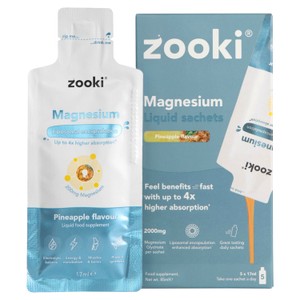 Zooki Liposomal Magnesium Bisglycinate 2,000mg, Pineapple Sachets