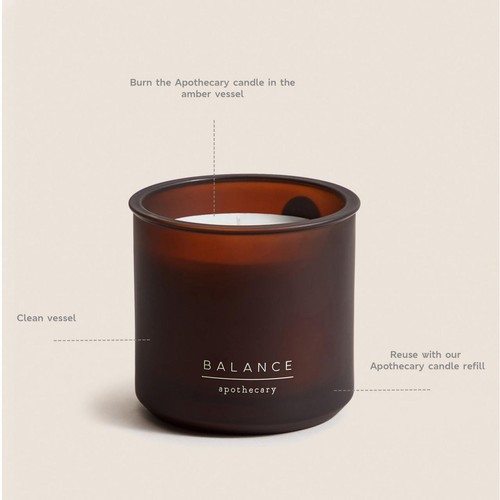 M&S Balance Refillable Candle, one size, Amber