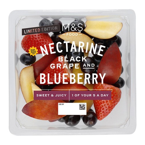 M&S Nectarine, Black Grape & Blueberry Salad