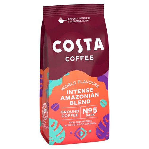 Costa Coffee Ground Intensely Dark Amazonian Blend