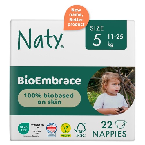 Naty BioEmbrace Nappies Size 5 (11-25kg)