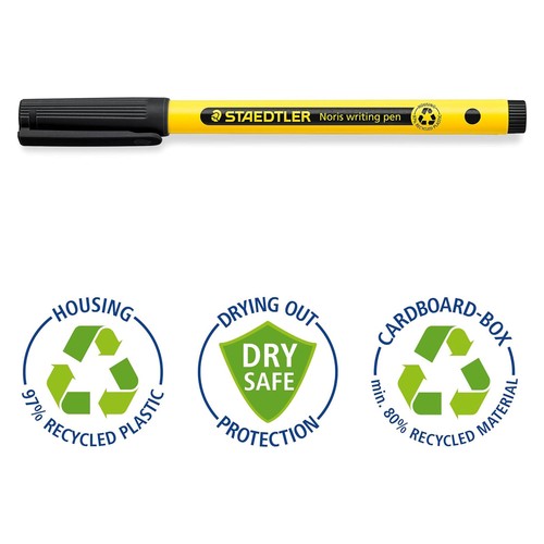 STAEDTLER Noris Handwriting Pen Black 2pk