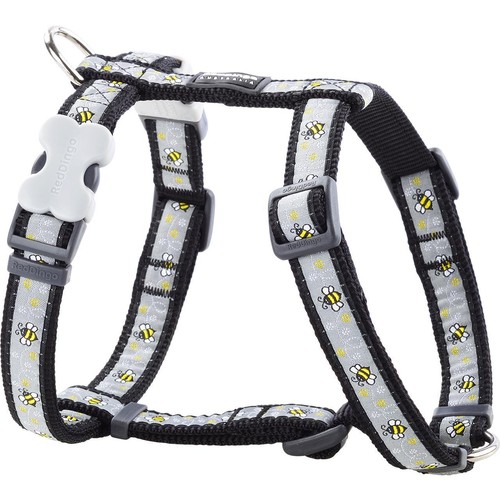 Red Dingo Bumble Bee Black Dog Harness, Large