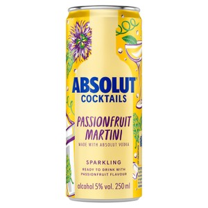 Absolut Passionfruit Martini Pre-Mixed Cocktail Can