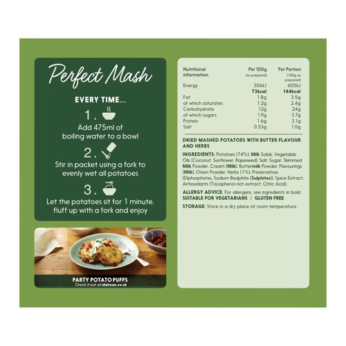 Idahoan Butter & Herb Mash 