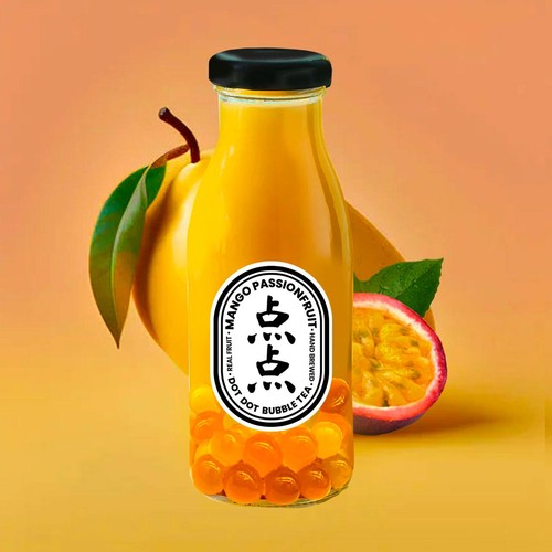 Dot Dot Mango Passionfruit Bubble Tea
