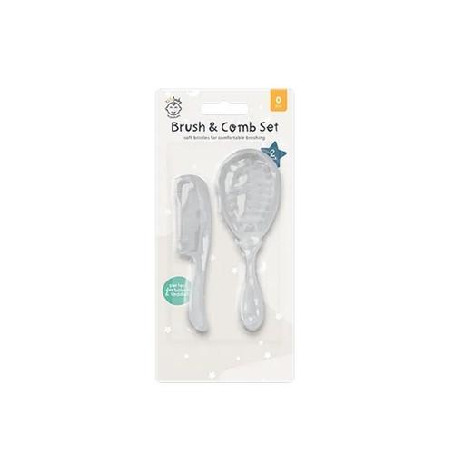 123 Baby Brush and Comb Set White