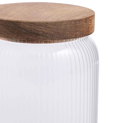 M&S Medium Ribbed Glass Storage Jar