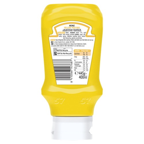 Heinz Yellow Mustard Mild 400ml