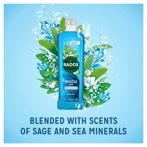 Radox Muscle Soak Bath Soak with Sage & Sea Minerals