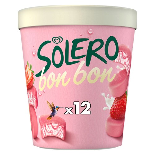 Solero Bon Bon Strawberry Twist Ice Cream Frozen Snack