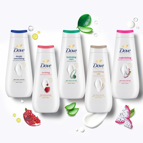 Dove Hydrating Advanced Care Body Wash Shower Gel Aloe Vera & Birch Water