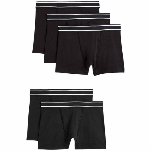 M&S Boys Cotton with Stretch Trunks, 8-9 Years, Black